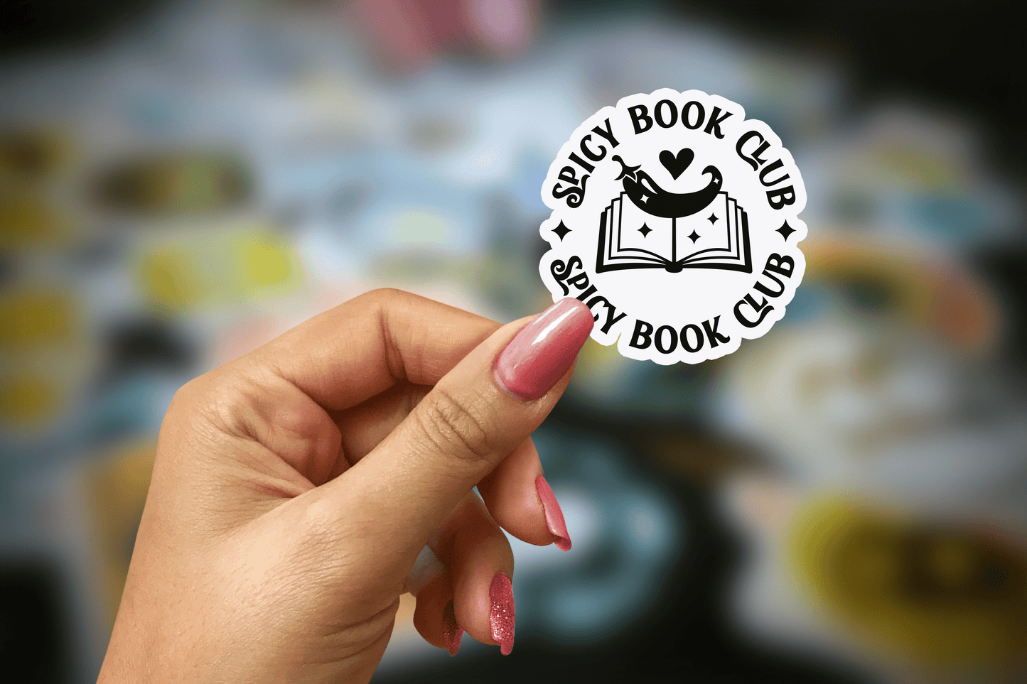 socially awkward bookworm club ~ vinyl sticker - pae pukapuka