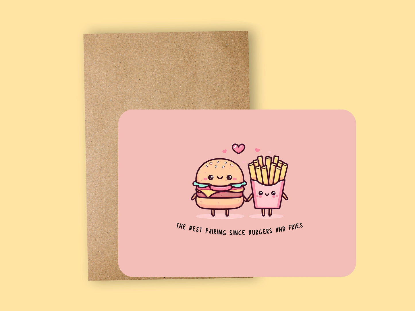 the best pairing since burgers and fries ~ greeting card - pae pukapuka