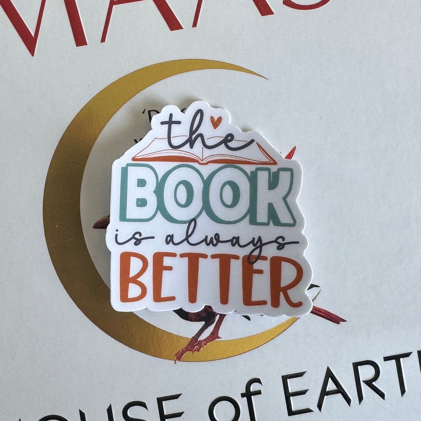 the book is always better ~ vinyl sticker - pae pukapuka