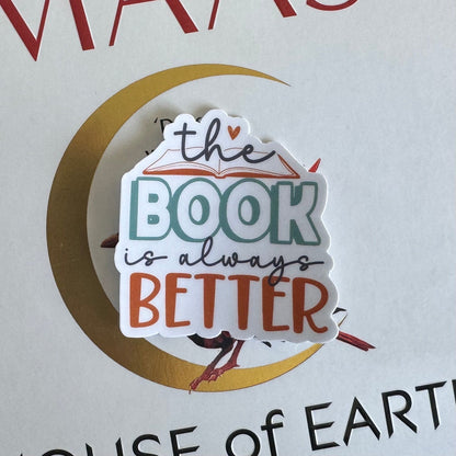 the book is always better ~ vinyl sticker - Pae Pukapuka