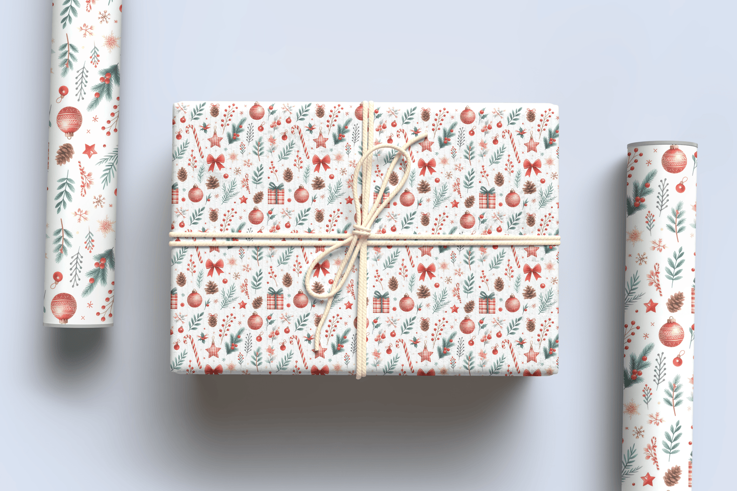 vintage christmas wrapping paper ~ a3 - pae pukapuka