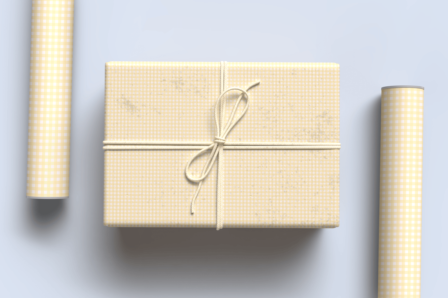 yellow gingham wrapping paper ~ a3 - pae pukapuka