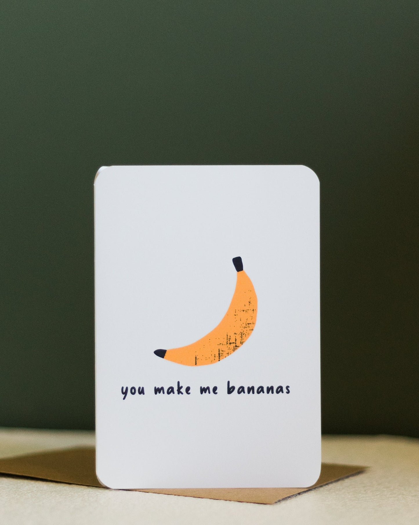 you make me bananas ~ greeting card - pae pukapuka