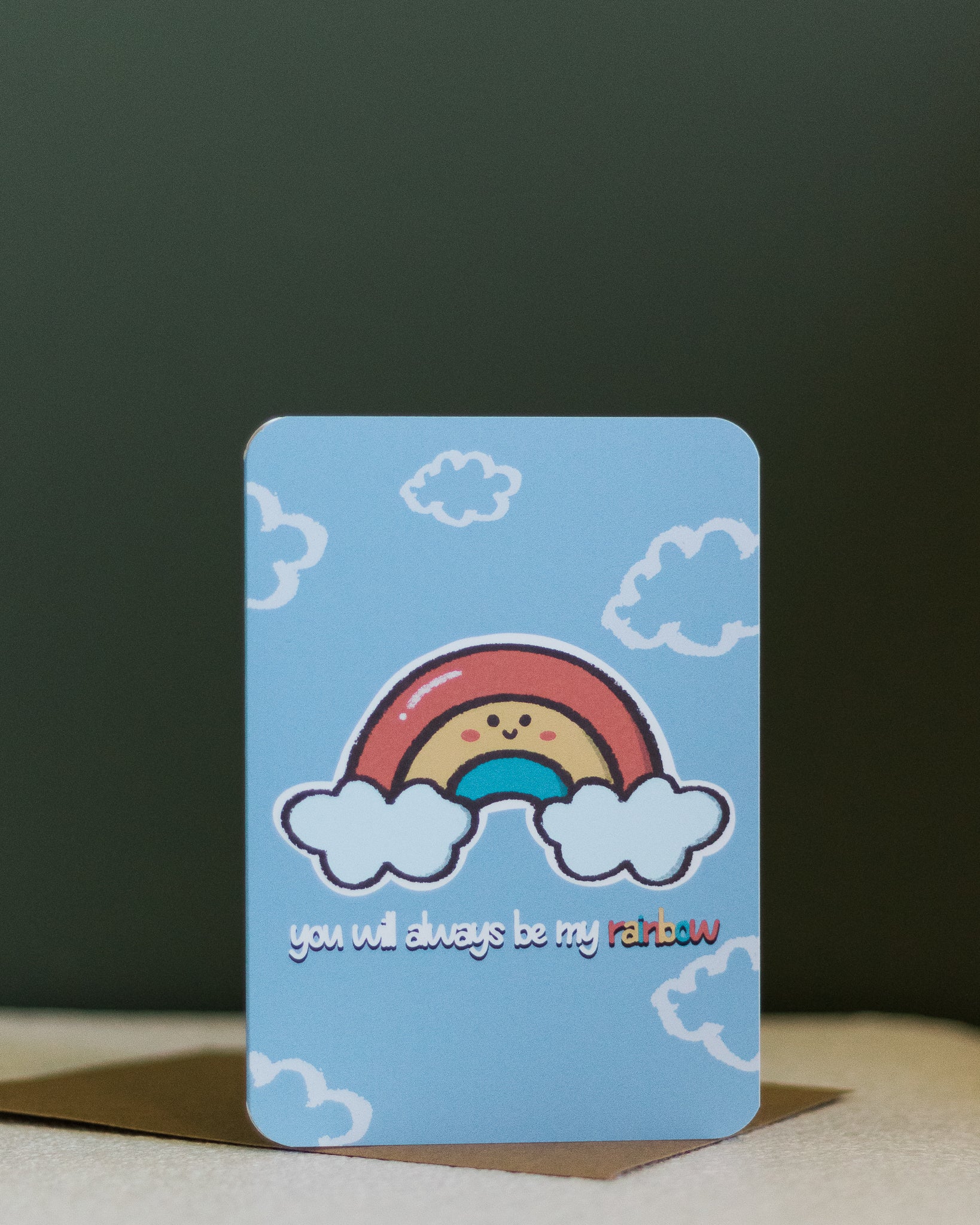 you will always be my rainbow ~ greeting card - Pae Pukapuka