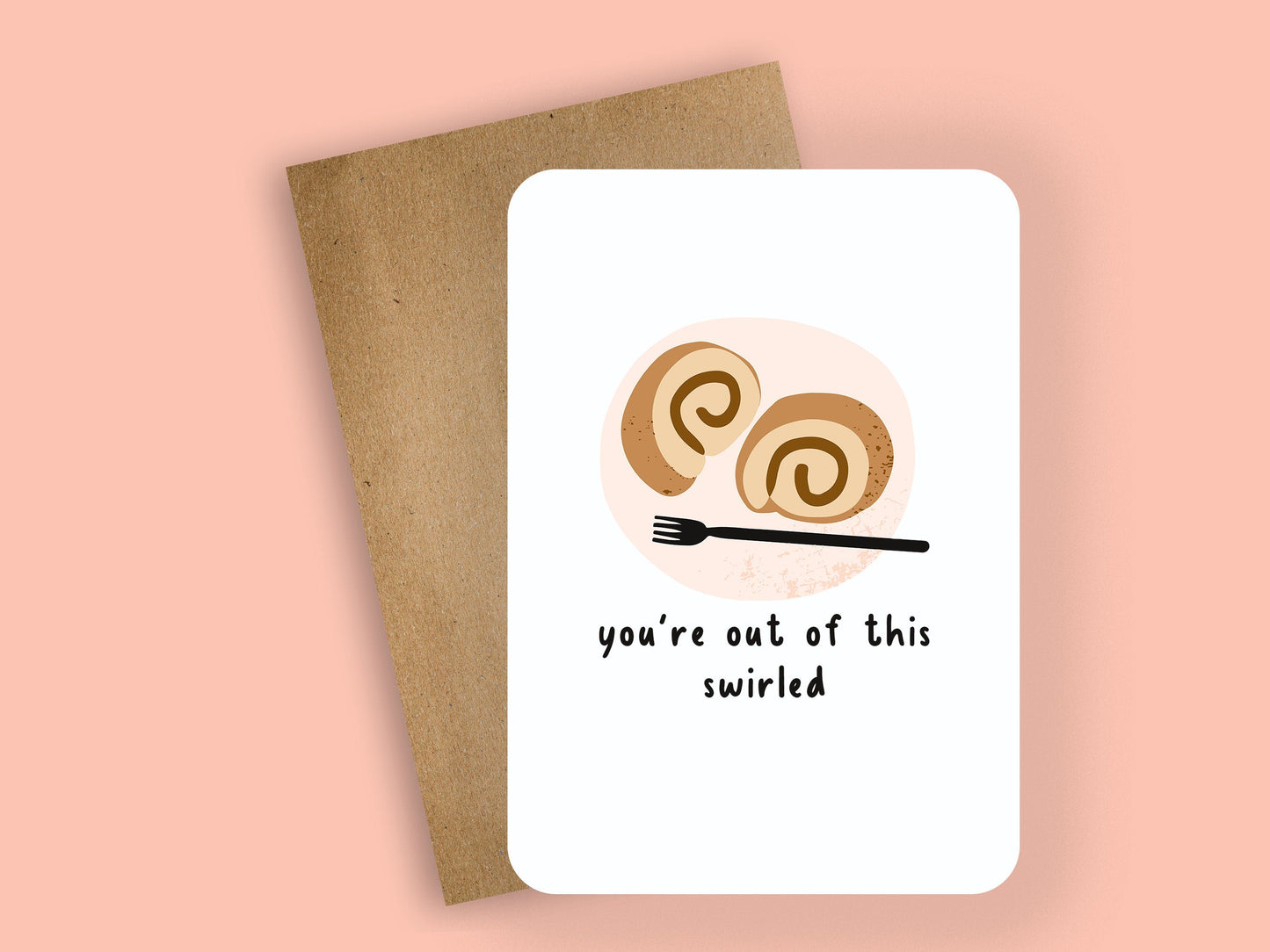 you're out of this swirled ~ greeting card - pae pukapuka