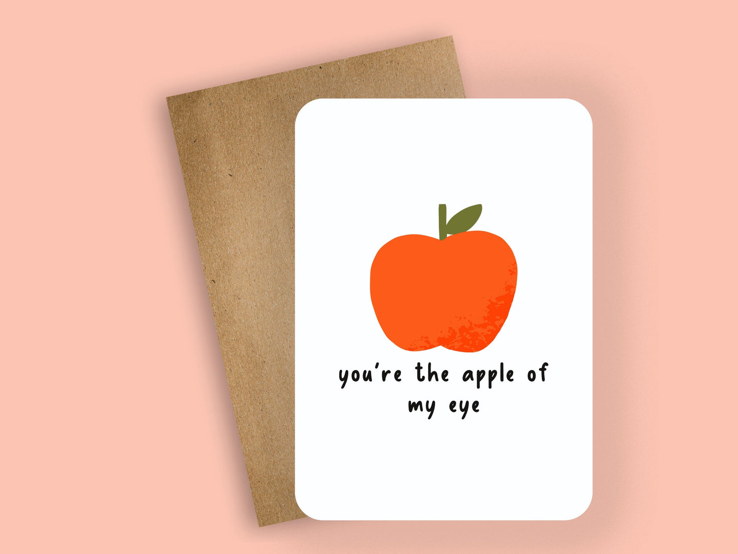 you're the apple of my pie ~ greeting card - pae pukapuka