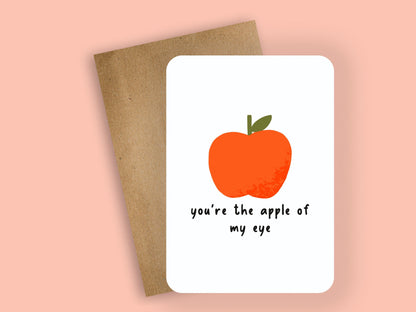 you're the apple of my pie ~ greeting card - Pae Pukapuka