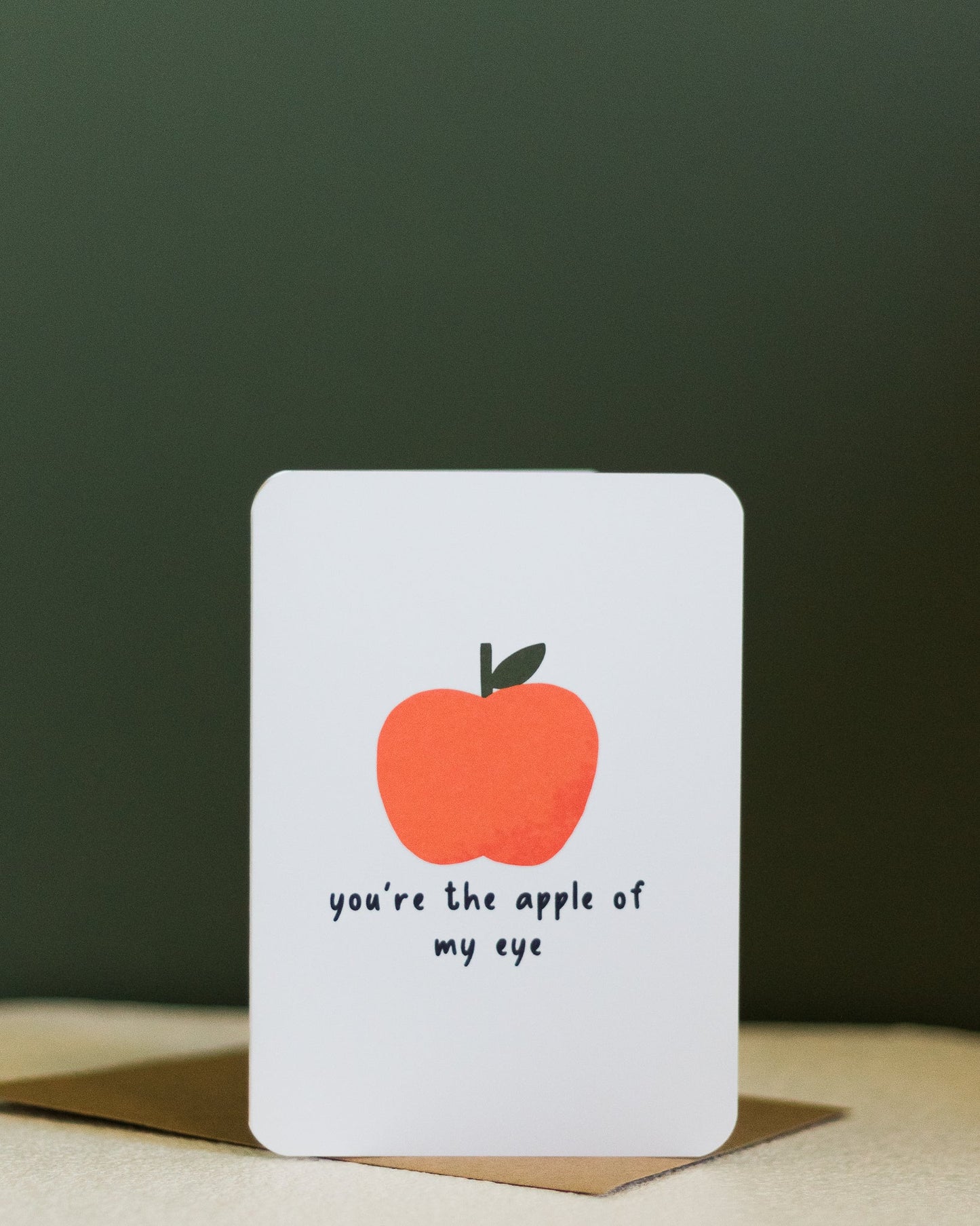 you're the apple of my pie ~ greeting card - pae pukapuka